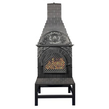 The Blue Rooster Casita Grill Chiminea Outdoor Fireplace Wood Burning Firepit and Pizza Oven