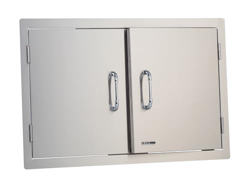 Bull Outdoor Products 34000 38" Double Access Doors – 304 16 Gauge Stainless Steel, Double Walled Design, Rust and Stain Resistant, Outdoor Kitchen Cabinet Access for Propane Tanks, Heavy Duty