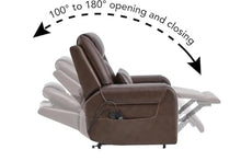 HTERWQEA Oversized Power Lift Recliner Chair with Heat Massage, Cup Holders