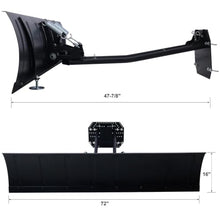 Aynuma UTV Snow Plow Kit, 72 Inch Universal Snow Plow Attachment with Adjustable Steel Blade, 5 Position Angle Adjustment, Heavy Duty Snow Removal Plow Blade for UTVs, Quick Release Mount System