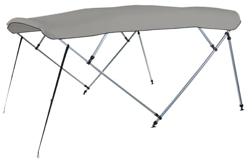 Carver by Covercraft 8' 4-Bow SQ Tube Pontoon Bimini Top Kit Gray