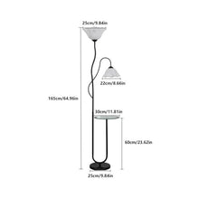 LUYOUBOZHU Floor Lamp Floor Lamp with Tray, Home Reading Standing Lights, Tall Lamp for Living Room Fits in Modern Room Decor(White)