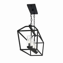 Eurofase Bastille 4 Light Outdoor Pendant Contemporary 14.75" Tall Satin Black
