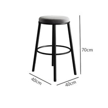 DINBOZ26X Counter Stools Grey Backless Bar Chair Minimalist Bar Restaurant High Legged Chair Wrought Iron Stool Legs Bar Stools(XXL)