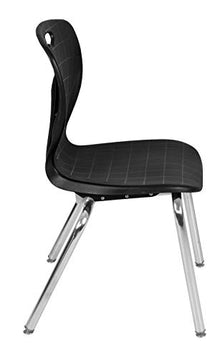 Regency Kee Height Adjustable Mobile Classroom Table Set with Four 18" Andy Chairs, 48" Grey/Black