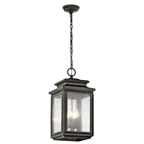 Bailey Street Home 4 Light Outdoor Pendant 23 inches Tall by 11 inches Wide-Olde Bronze Finish Traditional Outdoor Hanging Pendant 147-Bel-1788518