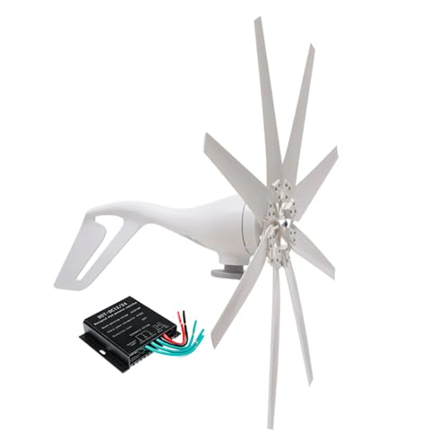 HUIZHITENGDA 12000W Portable Horizontal Wind Vertical Turbine Generator Kit,Efficient Renewable Energy 12V-220V Off-Grid Power Power Winds Turbine Kit W/Controller,24v