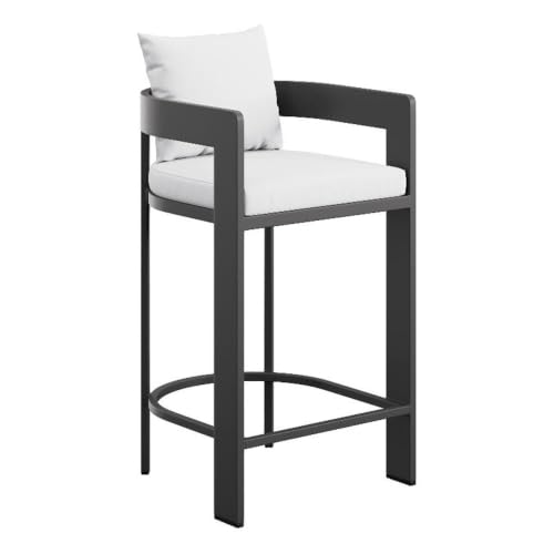 Modway Tahoe Outdoor Patio Bar Height Chair in White