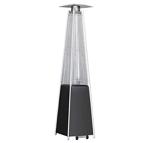 AIZYR Waterproof Outdoor Garden Gas Heater with Temperature Control Flameout Switch/Wheels for Balcony, Courtyard, Garage, Patio
