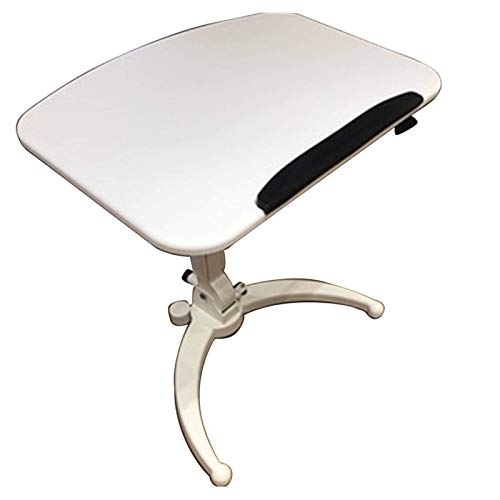 care table sofa side table height adjustable tilt for the home and outdoors Suitable portable computer table (Color White) White