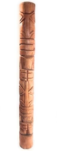 Tikimaster Trader Vic's Tiki Outdoor Totem Pole 7' Replica Natural Finish