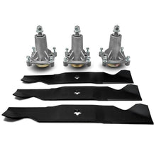 Universal Lawn Mower Spindle and Blade Kit - Replacement Part #RP187292-3BLADERUSS-6, Compatible with Walk-Behind & Zero-Turn Mowers
