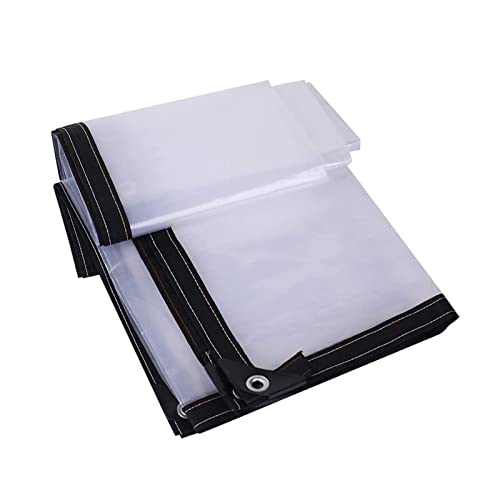 AZHANGYB Clear Tarpaulins 30x30ft, Plastic Tarp with Grommets Tarpaulin Cover Waterproof Dustproof Rainproof Insulation Plant Insulation Canopy Cover, for Garden Canopy Balcony Tent Boat