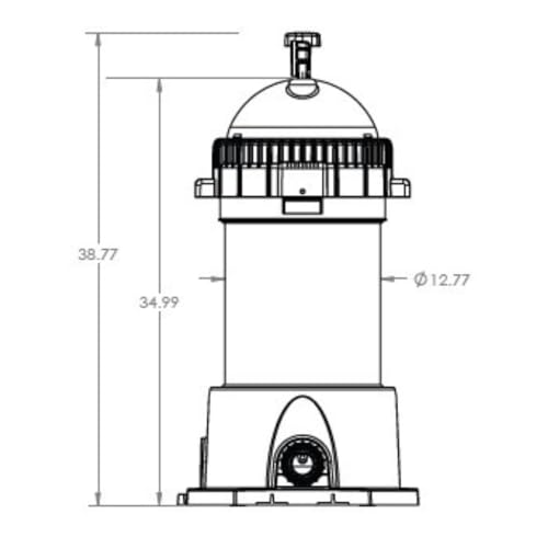 Discount Pool Mart AquaStar Heavy Duty Swimming Pool and Spa Pipeline Cartridge Filter Black