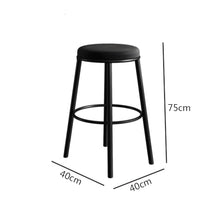 hezhuhe2258 Bar Chair Black Barstool Island Iron Chair Simple Household Without Backrest Bar Stool High(XXX-Large)