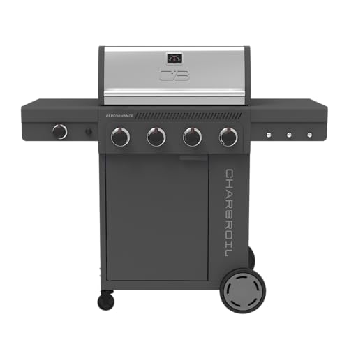 Charbroil Performance Series 4-Burner Gas Grill Cabinet with Side Burner, Gray - 463254025