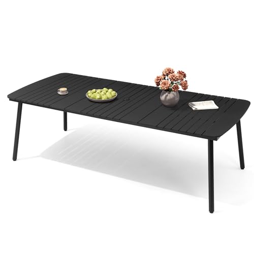 Outdoor Dining Table for 10 People, 93" Patio Rectangle Table