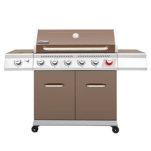 Royal Gourmet GA6402C 6-Burner Propane Gas Grill with Side Burner, Coffee