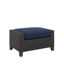 Outdoor Escape Brown Outdoor Ottoman Set of 2, Durable Foot Rest for Patio Seating, Wicker Ottomans for Patio and Garden Relaxation Spaces