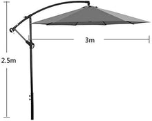 RWGOVLU Hanging Market Umbrella Outdoor Umbrellas Wrought Iron Common Parasol,with Crank & Cross Base,Not Rainproof