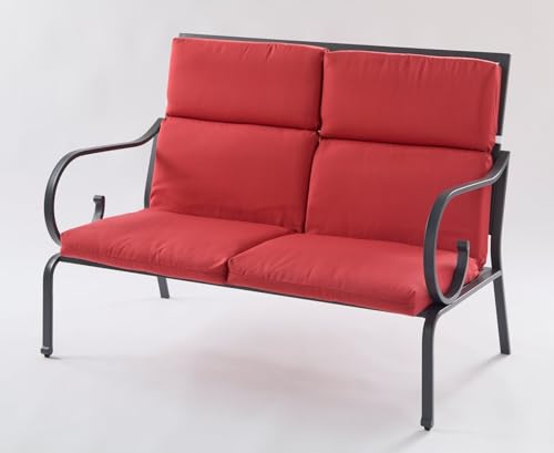 BrylaneHome Riviera Steel Double Deep Loveseat