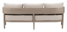 Zuo Foret Sofa Gray, Beige Sofa, Modern Style, Patio Furniture, Outdoor Fabric, Seats up to 2, Aluminum, Outdoor Living, 77.4" W x 28.9" D x 31.5" H, Non-Stackable
