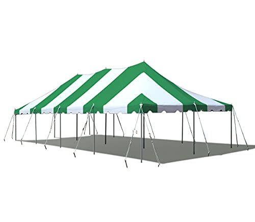 TentandTable 20' x 40' Premium Commercial Pole Tent with Green & White Top