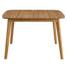 Modway Vienna Outdoor Patio Teak Wood 46 Inch Square Dining Table in Natural – Weather-Resistant Breakfast Table with Rounded Corners – Bistro Table for 4 People – Small Outdoor Dining Table