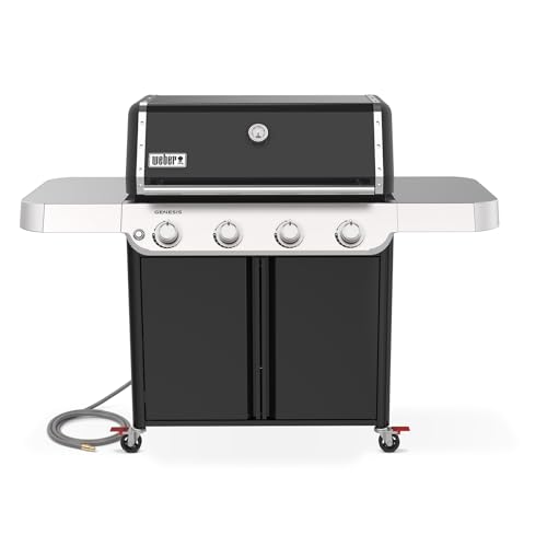 Weber Genesis E-415 Gas Grill for Outdoor Cooking, Natural Gas Grill, Black