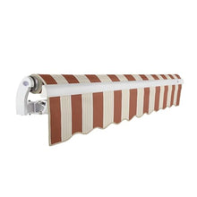 Awntech 14' Maui Right Motor (14' x 10') Retractable Patio Awning, Terracotta/Tan Multi