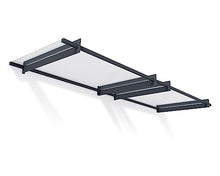 Palram - Canopia Nancy 3000 10' x 3' Door/Window Awning, Gray/Clear