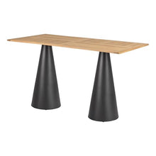 Norwood Commercial Furniture Contemporary Rectangular Outdoor Teak Table - 40" H Durable Café & Patio Table for Schools, Offices, or Home
