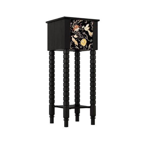 YXIANG56Q Plant Stand Living Room with Drawer Tall Stand Display Rack, French Vintage Storage Decorative Flower Shelf Flower Stand