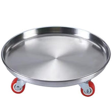 WUXTOKV 304 Stainless Steel Plant Trays for Pots, Drip Tray with Rollers, Can Be Used to Place Flower Pots or Move Heavy Objects(70cm/27in)
