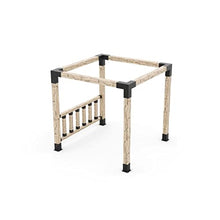 TOJAGRID Any Size Pergola Kit with Post Wall for 6x6 Wood Posts Black