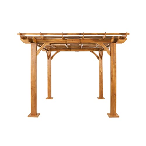 Christopher Knight Home Thayer Outdoor 10' x 10' Pergola Acacia Wood Teak