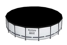Bestway Steel Pro MAX 18' x 48" Round Metal Frame Above Ground Pool Set with Filter Pump, Ladder, and Cover