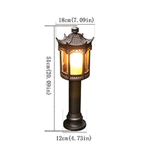 KADELONG Antique Outdoor Yard Lamps E27 1-Light Waterproof Lawn Lights Garden Exteriors Path Lights Landscape Patio Porch Pathway Driveway Floor Mount Lighting Fixture H20.09in,Chandelier Lighting