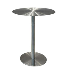 POJGVU Round Bistro Pub Table - Bar Height Cocktail Table with Stainless Steel Top & Stable Base Perfect for Patio Dining Room Parties - High Round Coffee Table,40x40x95cm