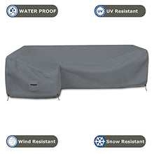 Patio Sectional Sofa Cover 12 Oz - 100% Waterproof & Weather Resistant PVC Coated 83" x 104" x 31" x 32" L Shape Sofa Cover for Indoor/Outdoor (Left Side Sofa, Grey)