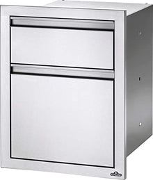 Napoleon Built-in Component - BI-1824-2DR - Double Drawers, 18-inches Wide by 24-inches Tall, Durable Anodized Aluminum Handles, Soft Close Hardware, Napoleon Stamp Detail