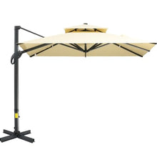 OROTLECT 10Ft Offset Patio Umbrella, 360 Rotation, Tilt, Square, Aluminum Base For Outdoor Garden Umbrella Offset, 360-Degree Relax