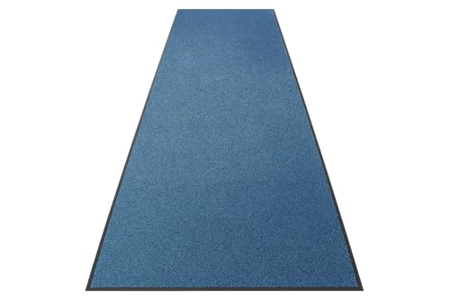 Guardian 94041820 Platinum Series Indoor Wiper Floor Mat, Rubber with Nylon Carpet, 4'x18', Blue