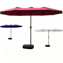 AY8ADYUI Outdoor Market Table Patio Umbrella,Outdoor Sunshade Umbrella,with Base,Simple Deluxe,Wind Resistant,for Garden, Deck, Backyard, Pool, Turquoise(Dark green)