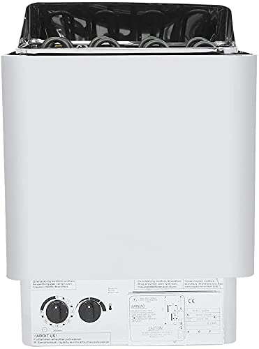 Wlikoci Sauna Heater, 4.5/6/8 / 9kW steam Stove for Sauna, Stainless Steel Accessory with Internal Control, Bath Heating (56,5x40,5x28.5 cm) (9KW)