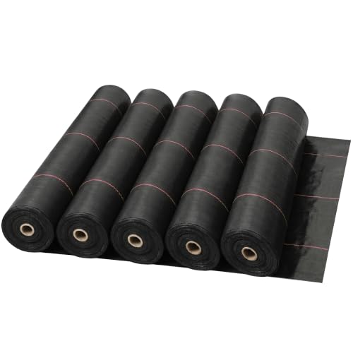 Dewitt UltraWeb 3000 Ground Cover Mat, 4 x 300 Feet, Rolled, Black, 5-Pack
