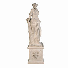 Design Toscano Autumn Fall Woman of Four Seasons Garden Statue Set Ancient Ivory