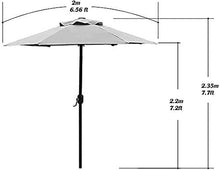 Housewares Sun Parasol Umbrella Garden Round Garden Parasol, Sunshade, UV50+, Outdoor Patio Umbrella with Crank for Cafe Beach Pool, 6 Sturdy Ribs (Color : Beige)