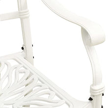 vidaXL 5 Piece Aluminum Medium Bistro Set in White