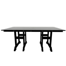WO Outdoor Adirondack Dining Chair Table 7 PCS Set Retro Aesthetic Furniture for Outside Restaurant Dining, Home, Balcony, Terrace, Lawn, Pool, Deck, Garden (Black)